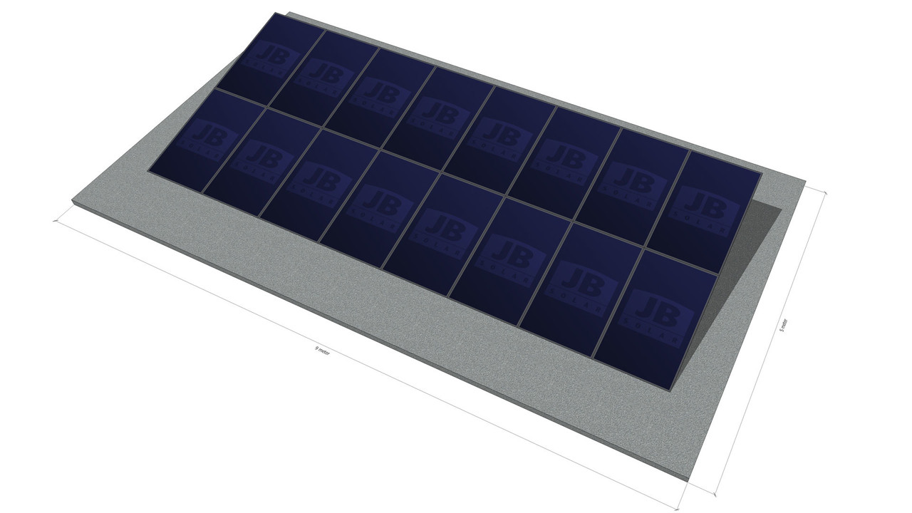 16 panelen, zonneschans dubbel, portrait 16 panelen, zonneschans dubbel, portrait