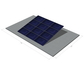 12 panelen, zonneschans, quad 12 panelen, zonneschans, quad