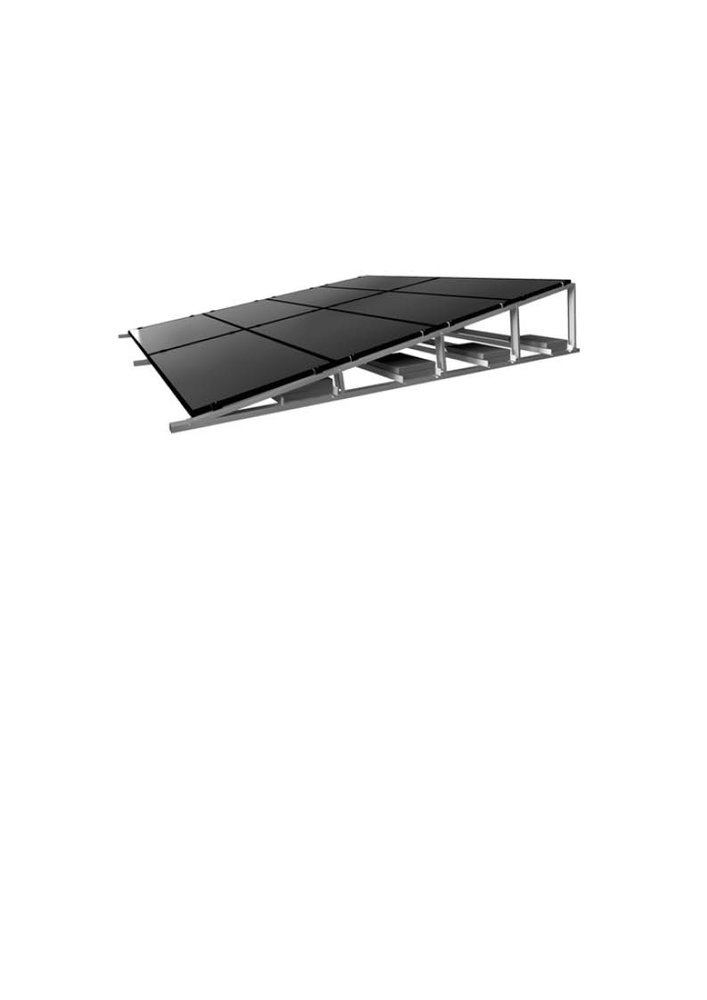 16 panelen, zonneschans, quad 16 panelen, zonneschans, quad