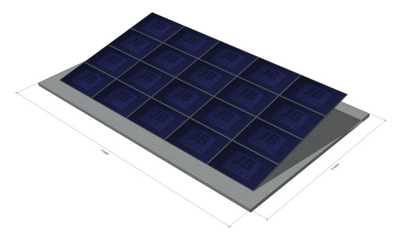 20 panelen, zonneschans, quad 20 panelen, zonneschans, quad