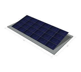 24 panelen, zonneschans, quad 24 panelen, zonneschans, quad