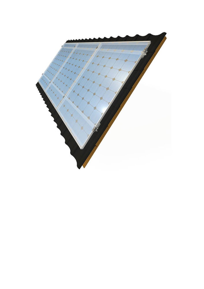 3 panelen, dakpan, landscape