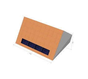 4 panelen, golfplaat, landscape 4 panelen, golfplaat, landscape