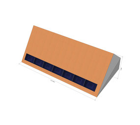 7 panelen, golfplaat, landscape 7 panelen, golfplaat, landscape