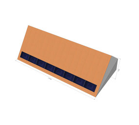 8 panelen, golfplaat, landscape 8 panelen, golfplaat, landscape