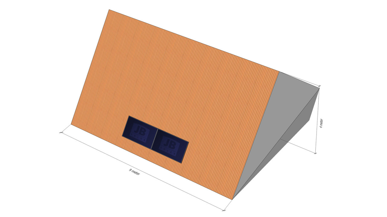 2 panelen, bitumen, landscape