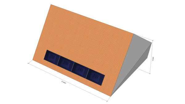 4 panelen, bitumen, landscape