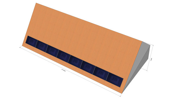 Sunstruction 8 zonnepanelen, staal dak, landscape Sunstruction 8 zonnepanelen, staal dak, landscape
