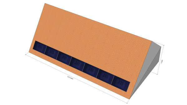 Sunstruction montagemateriaal voor 7 zonnepanelen, golfplaat, portrait Sunstruction montagemateriaal voor 7 zonnepanelen, golfplaat, portrait