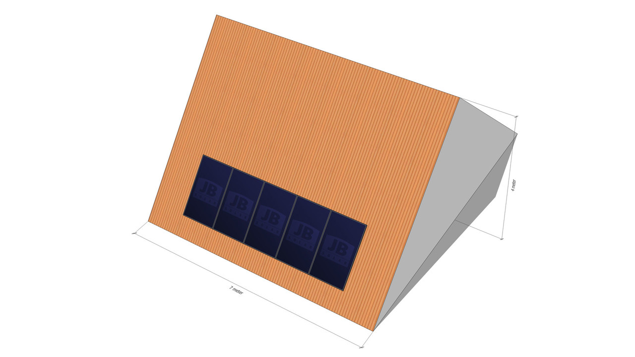 5 panelen, bitumen, portrait