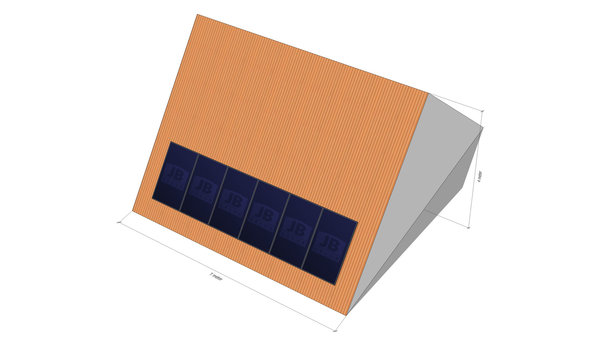 Sunstruction 6 zonnepanelen, staal dak, portrait Sunstruction 6 zonnepanelen, staal dak, portrait