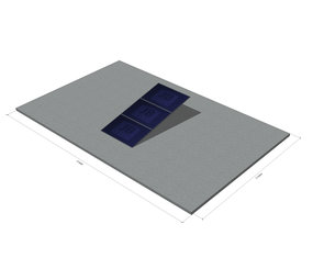 3 panelen, zonneschans, triple