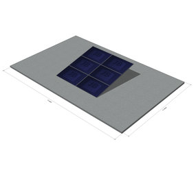 6 panelen, zonneschans, triple