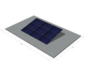 9 panelen, zonneschans, triple