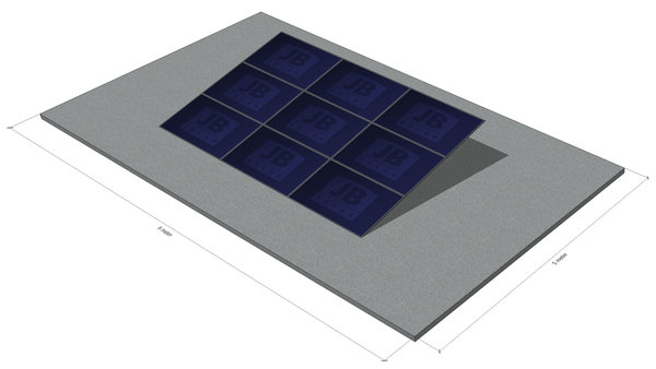9 panelen, zonneschans, triple