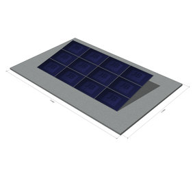 12 panelen, zonneschans, triple 12 panelen, zonneschans, triple