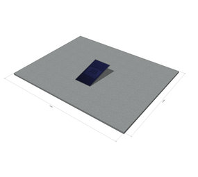 platdak montagemateriaal voor 1 zonnepanelen, zuid, portrait