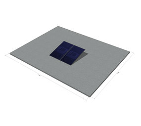 platdak montagemateriaal voor 2 zonnepanelen, zuid, portrait platdak montagemateriaal voor 2 zonnepanelen, zuid, portrait