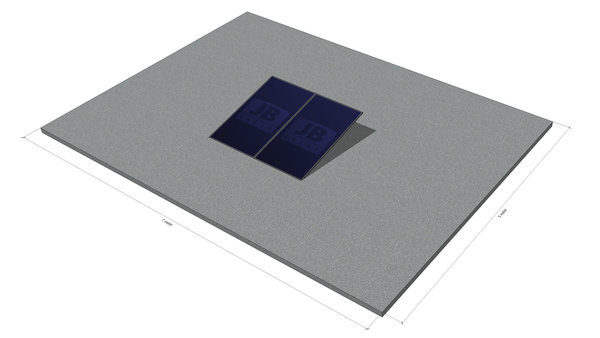 platdak montagemateriaal voor 2 zonnepanelen, zuid, portrait platdak montagemateriaal voor 2 zonnepanelen, zuid, portrait