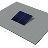 platdak montagemateriaal voor 2 zonnepanelen, zuid, portrait platdak montagemateriaal voor 2 zonnepanelen, zuid, portrait