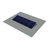 platdak montagemateriaal voor 5 zonnepanelen, zuid, portrait
