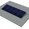 platdak montagemateriaal voor 5 zonnepanelen, zuid, portrait platdak montagemateriaal voor 5 zonnepanelen, zuid, portrait