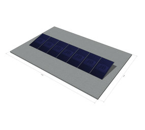 platdak montagemateriaal voor 7 zonnepanelen, zuid, portrait