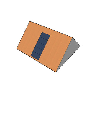 5 panelen, dakpan, landscape