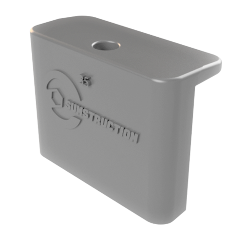 Sunstruction Eindklem grijs 35 mm Sunstruction Eindklem grijs 35 mm