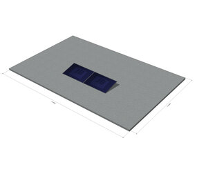 2 zonnepanelen XL, platdak, zuid, landscape, 12 graden 2 zonnepanelen XL, platdak, zuid, landscape, 12 graden