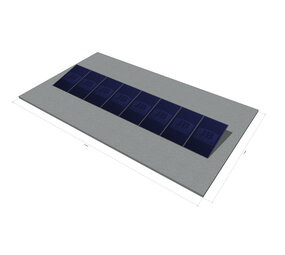 montagepakket 9 zonnepanelen, platdak, zuid, portrait