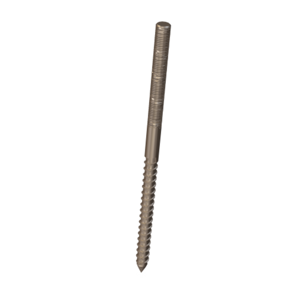 RVS stokeind m8x160 + neopreenring