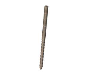 RVS stokeind m8x160 + neopreenring