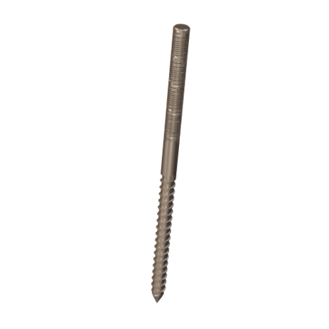 RVS stokeind m8x160 + neopreenring