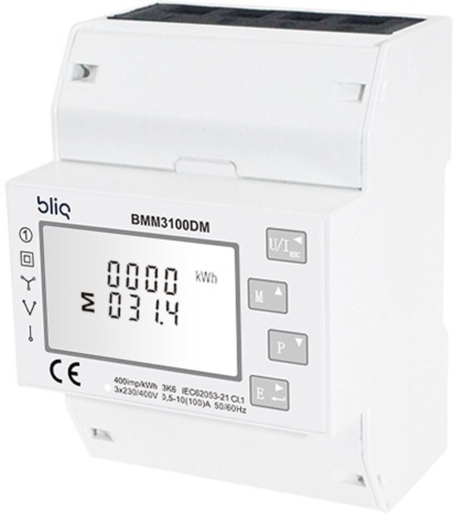 Bliq Bliq 3 fase kWh meter BMM3100DM-MID