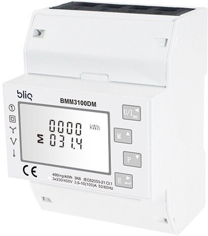 Bliq Bliq 3 fase kWh meter BMM3100DM-MID