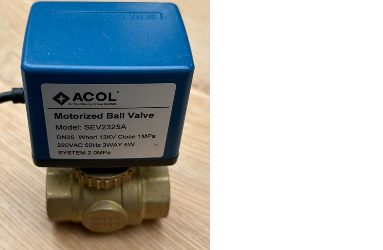 Acol 1.1/4" driewegklep met motor Acol 1.1/4" driewegklep met motor