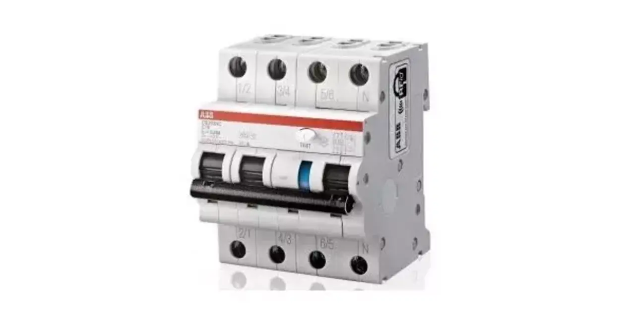 ABB 3 fase 32a aardlekautomaat 3P+N 30mA ABB 3 fase 32a aardlekautomaat 3P+N 30mA