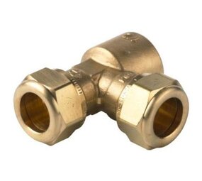 VSH t-stuk 28 x 28 x 1/2"mm knel x knel x binnendraad