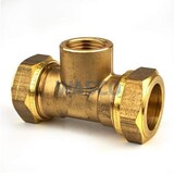 t-stuk 22 x 1/2" x 22 mm knel x binnendraad x knel