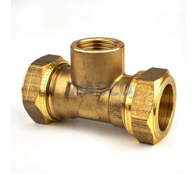 t-stuk 22 x 1/2" x 22 mm knel x binnendraad x knel