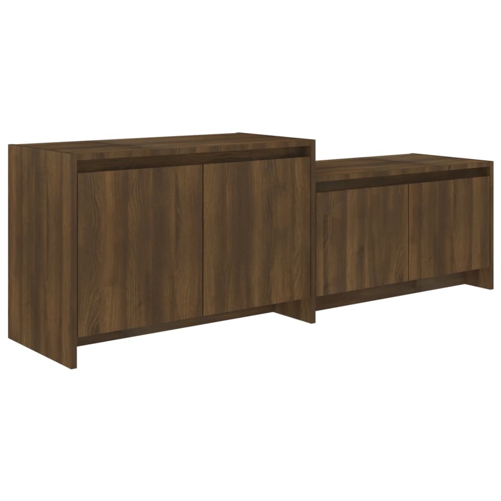Tv-meubel 146,5x35x50 cm spaanplaat bruineikenkleurig