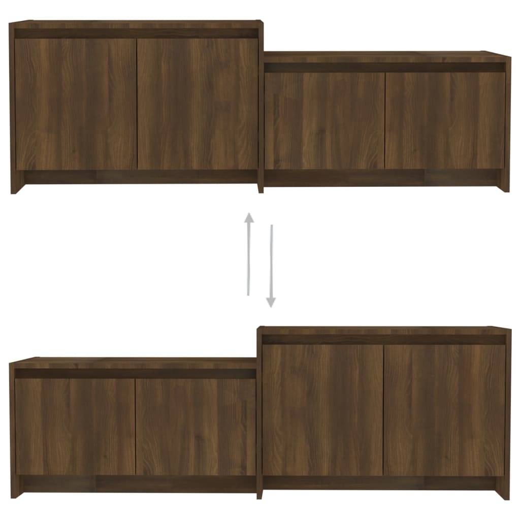 Tv-meubel 146,5x35x50 cm spaanplaat bruineikenkleurig