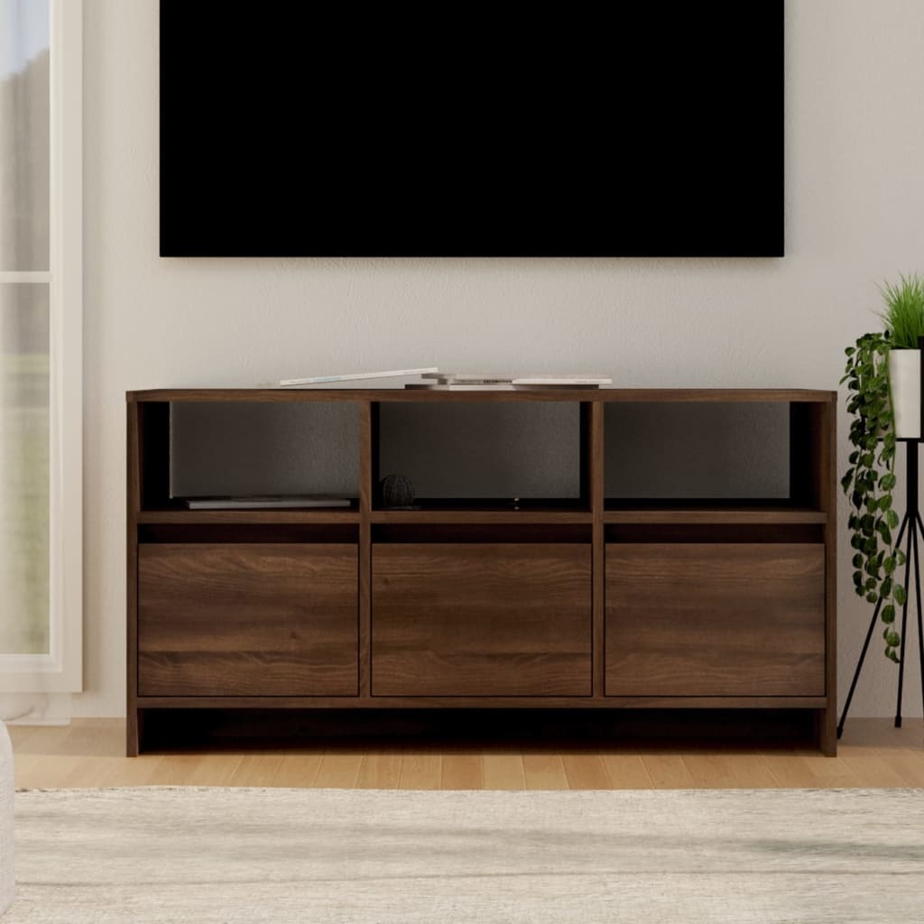 Tv-meubel 102x37,5x52,5 cm spaanplaat bruineikenkleurig