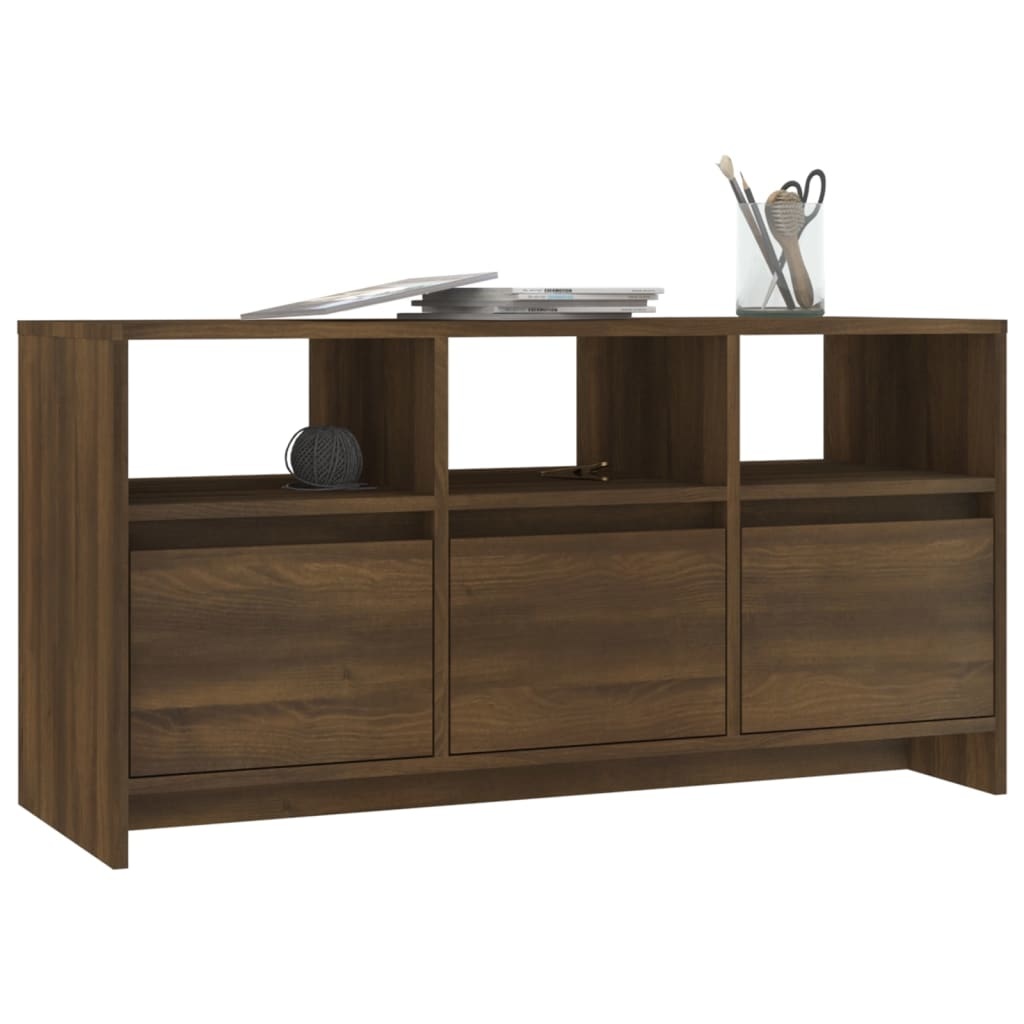 Tv-meubel 102x37,5x52,5 cm spaanplaat bruineikenkleurig