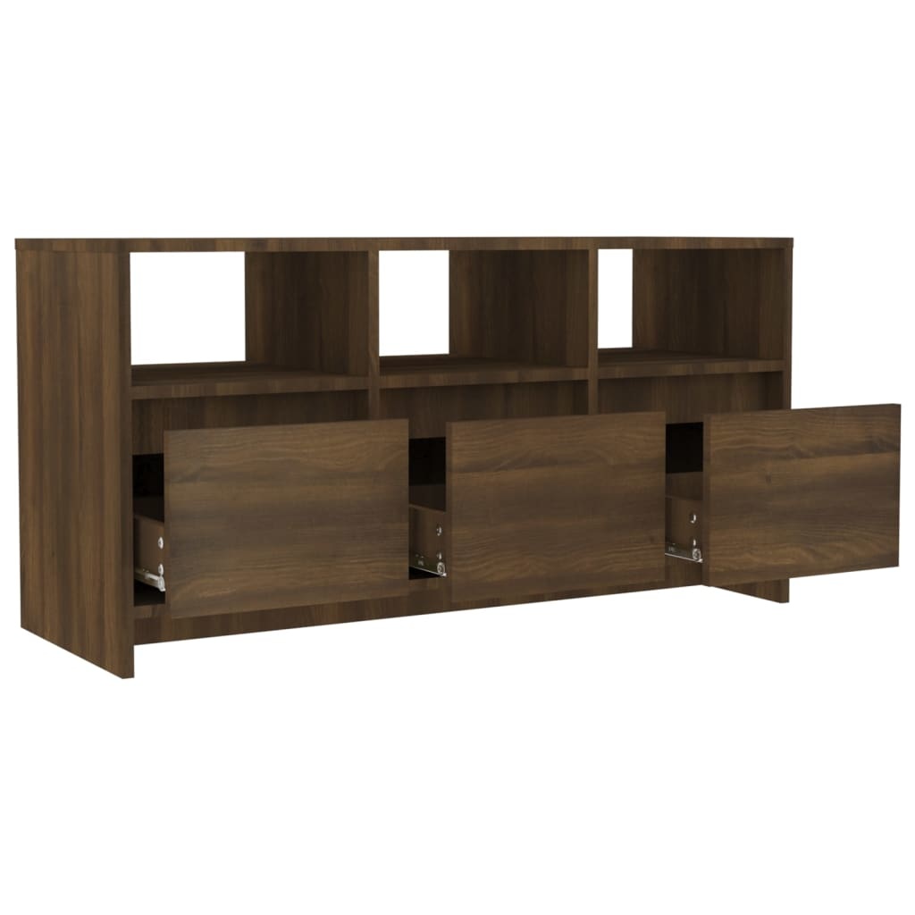 Tv-meubel 102x37,5x52,5 cm spaanplaat bruineikenkleurig