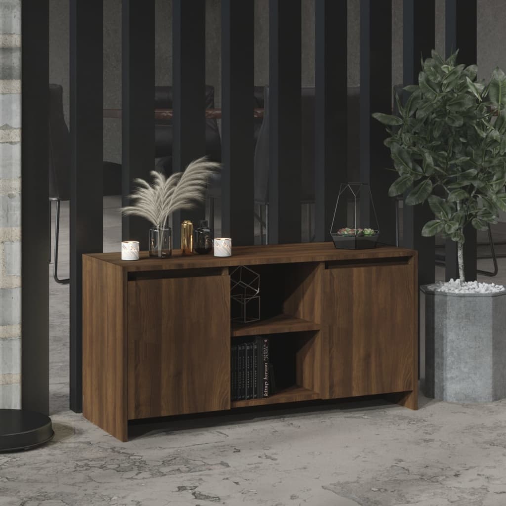 Tv-meubel 102x37,5x52,5 cm spaanplaat bruineikenkleurig