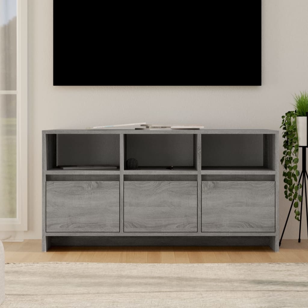 Tv-meubel 102x37,5x52,5 cm spaanplaat grijs sonoma eikenkleurig