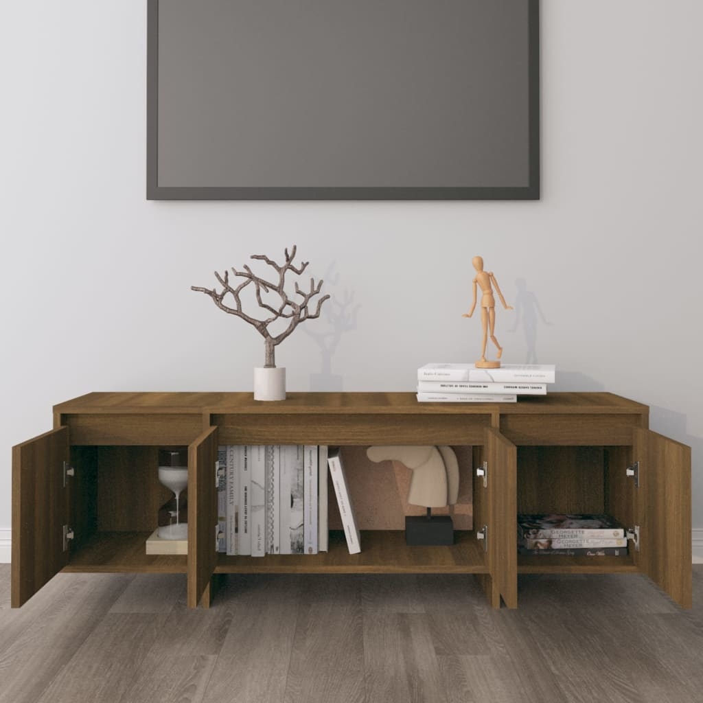 Tv-meubel 120x30x40,5 cm spaanplaat bruineikenkleurig