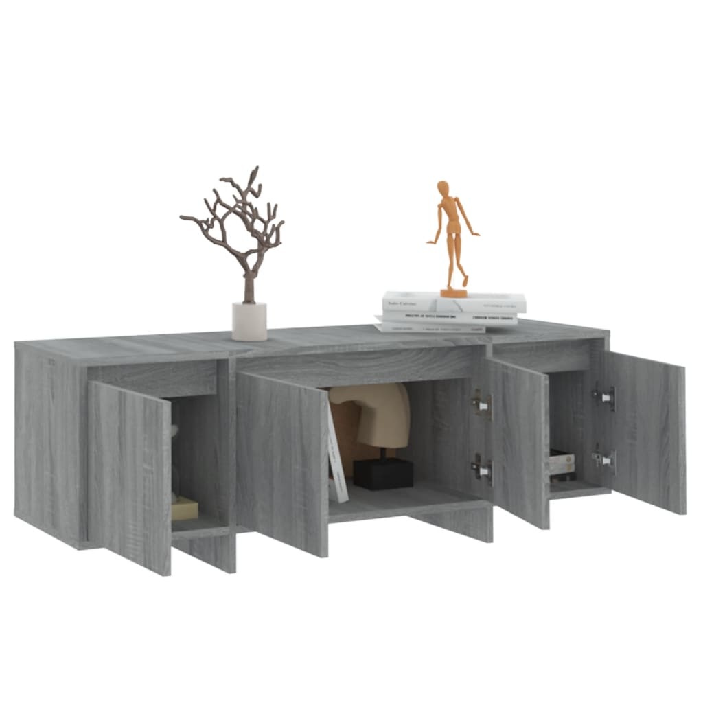 Tv-meubel 120x30x40,5 cm spaanplaat grijs sonoma eikenkleurig